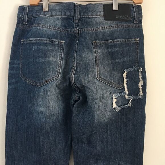 CJ Black Men’s Low Rise Slim Straight Patchwork Blue Jeans | 30/32 - Picture 4 of 5